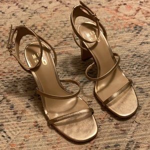 Rose Gold Strappy Heels